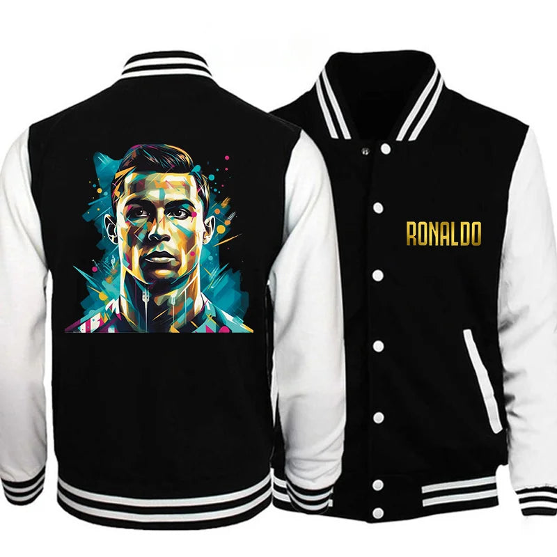 Cristiano Ronaldo Herren Baseballjacke - Schwarz