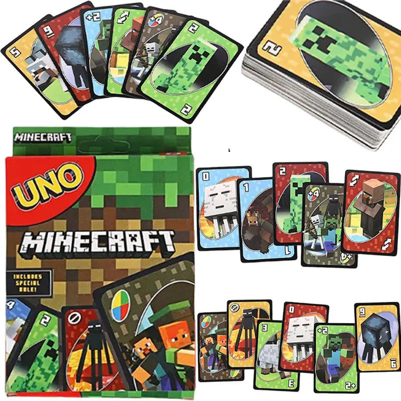 Jeu de cartes UNO Flip Minecraft Creeper