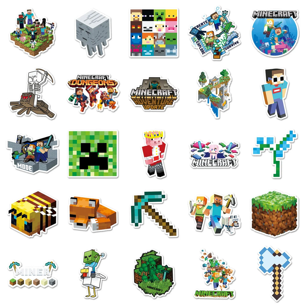 Minecraft Stickers – 50pcs