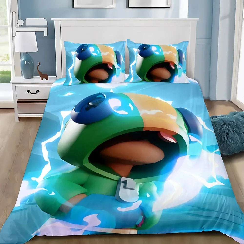 Brawl Stars Duvet Cover Set — Leon 2