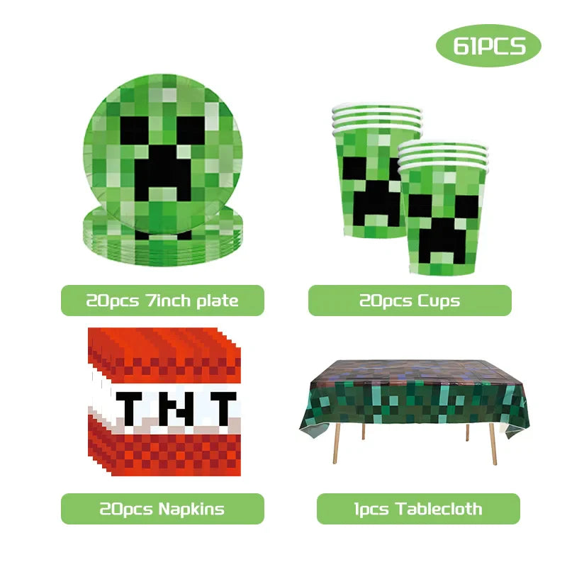 Kit Décoration Anniversaire Minecraft – MC1