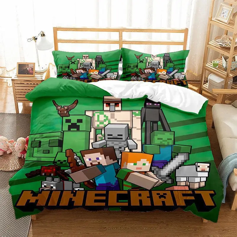 Housse de Couette Minecraft + 2 Taies – MC6