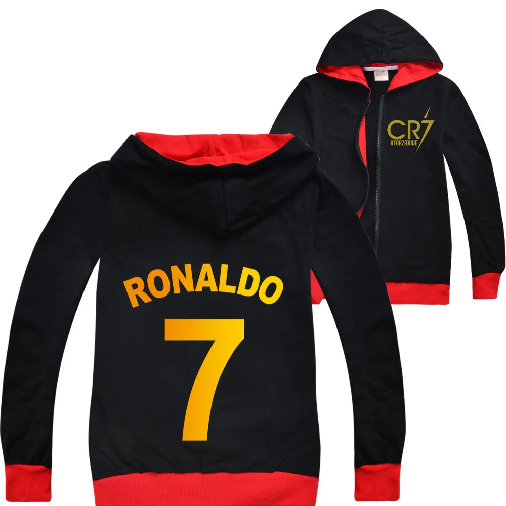 Vestes à capuche CR7 Enfant – Noir / Rouge