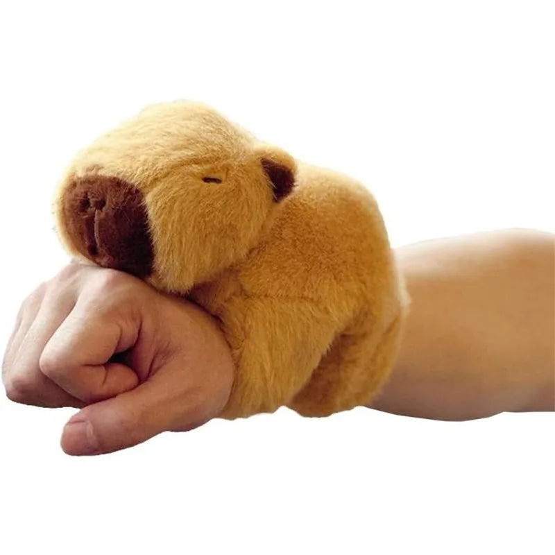 Capybara Plush Wristband — Kawaii Clip-On Bracelet / Bag Charm