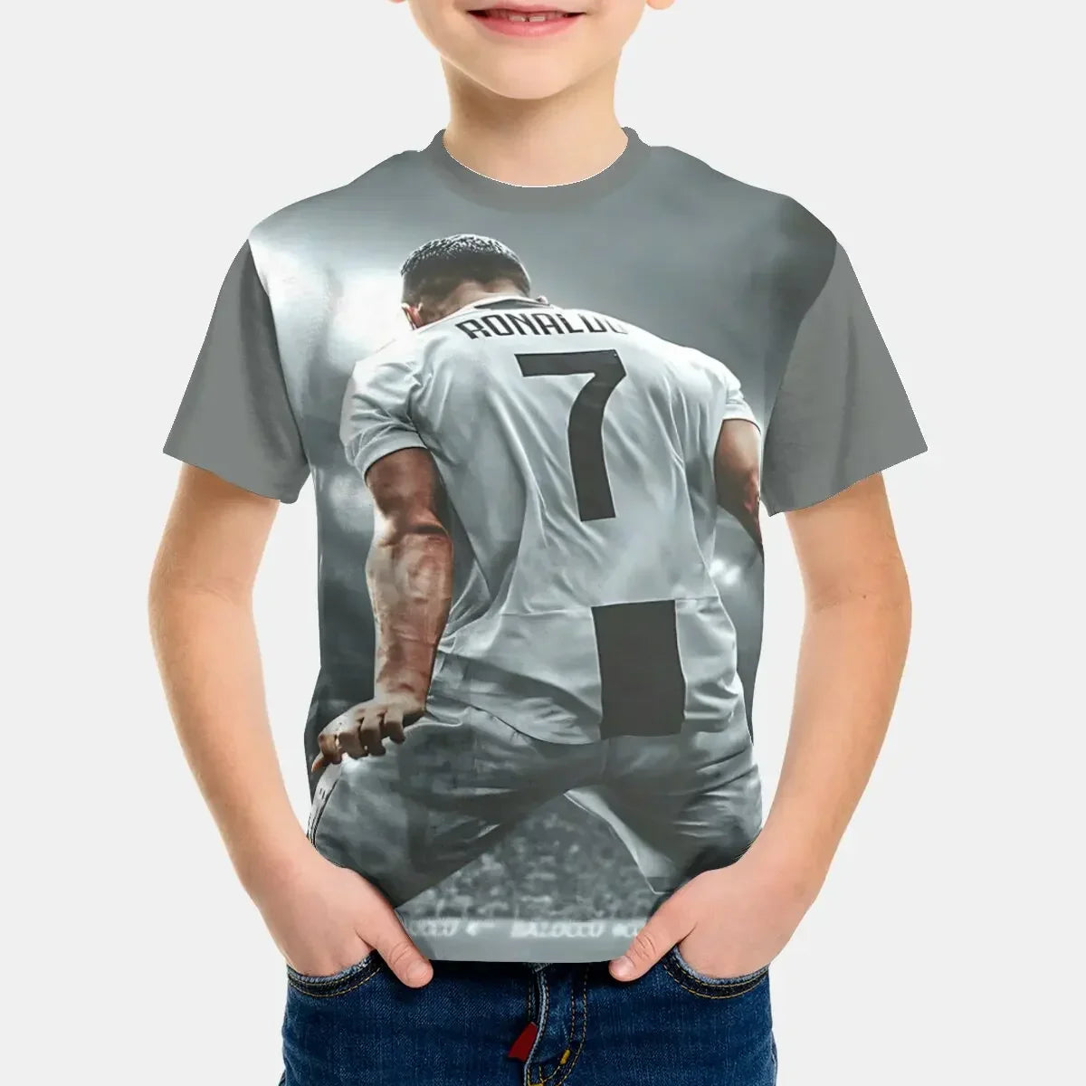CR7 Kinder-T-Shirt – Grau
