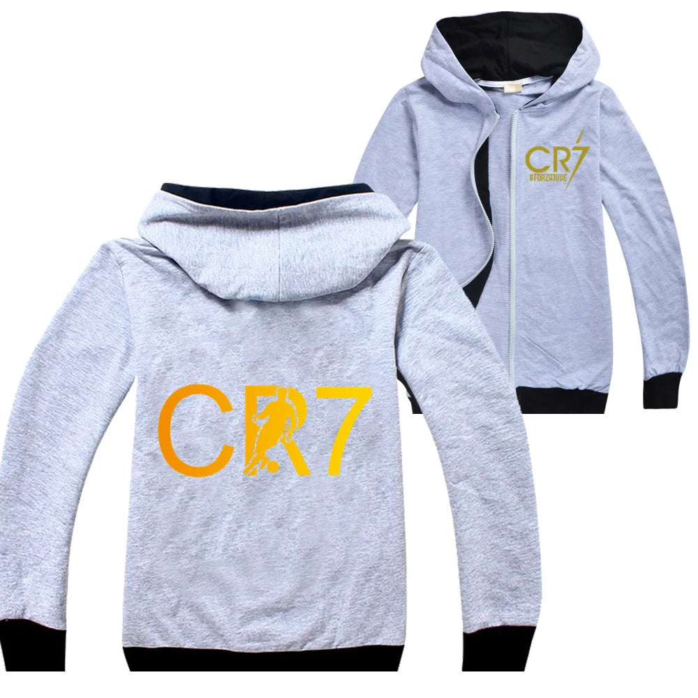 CR7 Kinder Kapuzenjacken – Grau