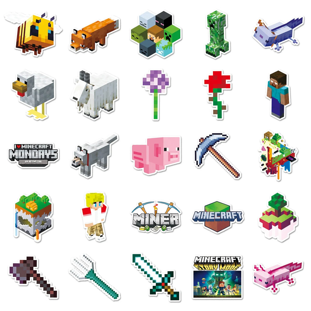 Minecraft Stickers – 50pcs