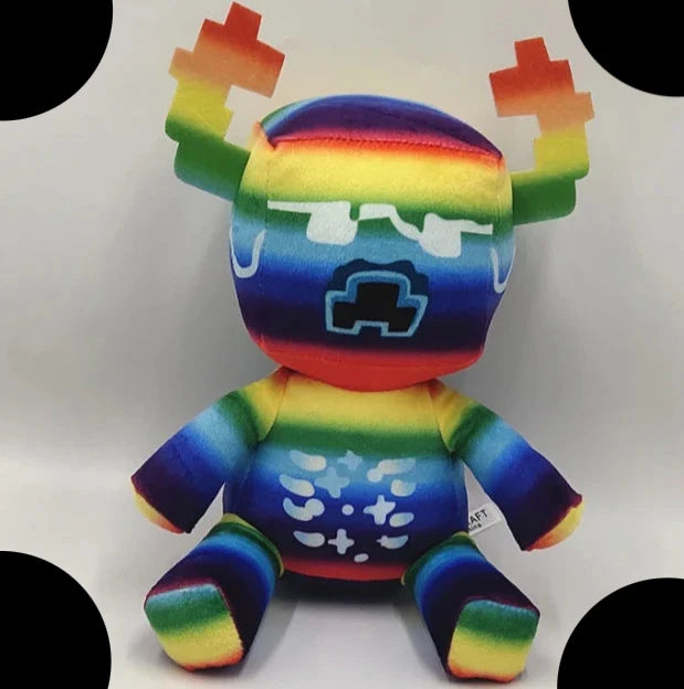 Minecraft Rainbow Warden Plush - Colorful Monster 25 cm