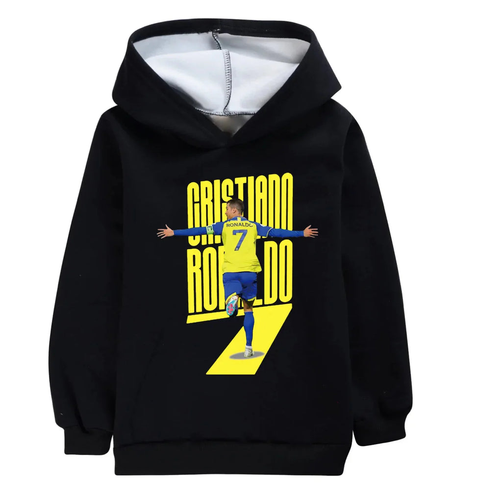 CR7 Kinder-Wintersweatshirt – Kapuze, Baumwollfleece – c1