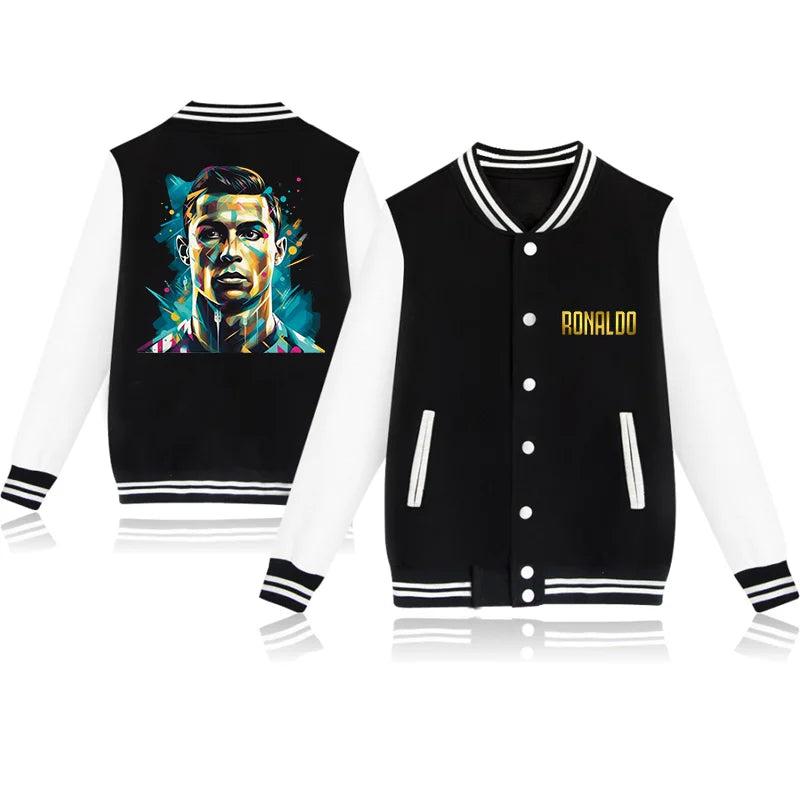 Cristiano Ronaldo Herren Baseballjacke - Schwarz