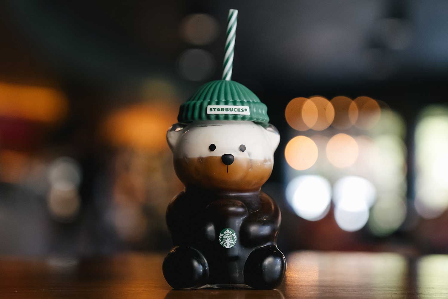 Starbucks Bearista - Glass Cup with Straw